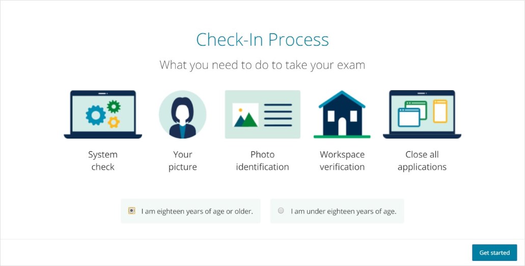 Check-in process steps